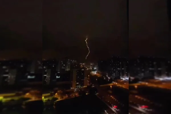 Raio cai e provoca explosão em Águas Claras