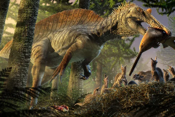 Ilustração de dinossauro pré-histórico - Entenda como são feitas as ilustrações de animais pré-históricos
