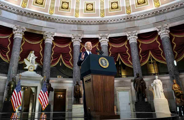 President Biden Speaks At U.S. Capitol On Anniversary Of January 6 Attack