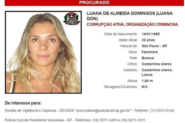 Ex-repórter da Rede TV! é presa acusada de ajudar facção criminosa