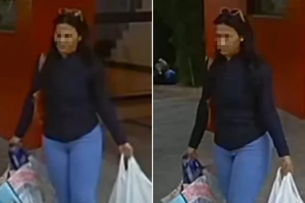 Imagens mostram suspeita deixando prédio após morte de casal em BH
