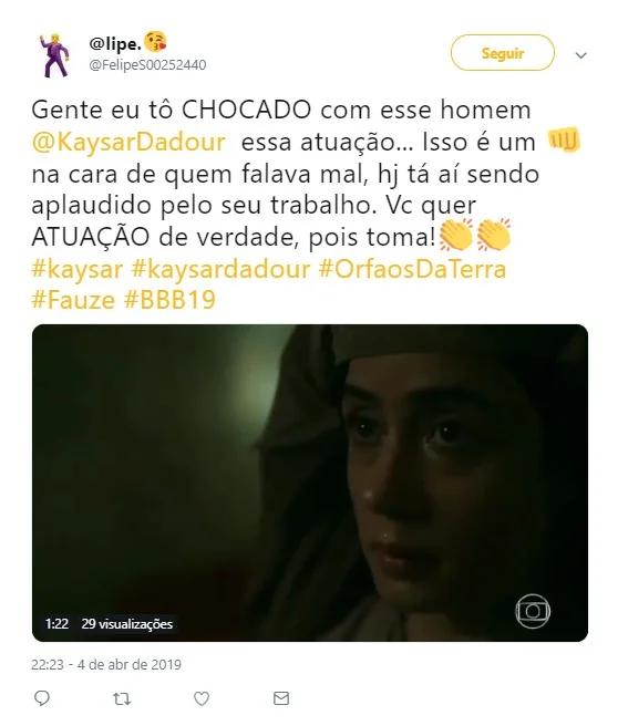 "Atuação de verdade", escreveu outro "Atuação de verdade", escreveu outro