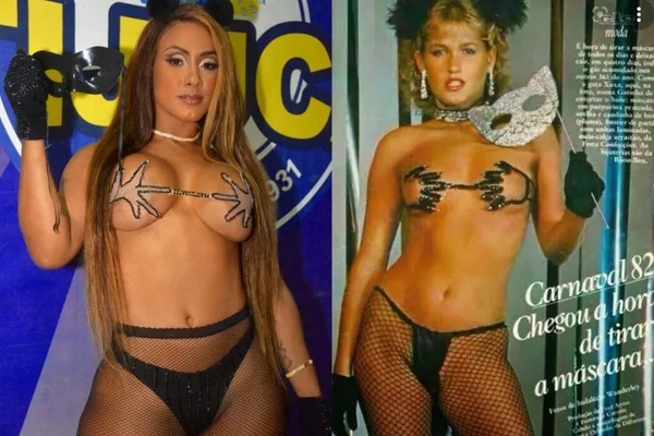 Musa da Unidos da Tijuca recria fantasia usada por Xuxa há 40 anos