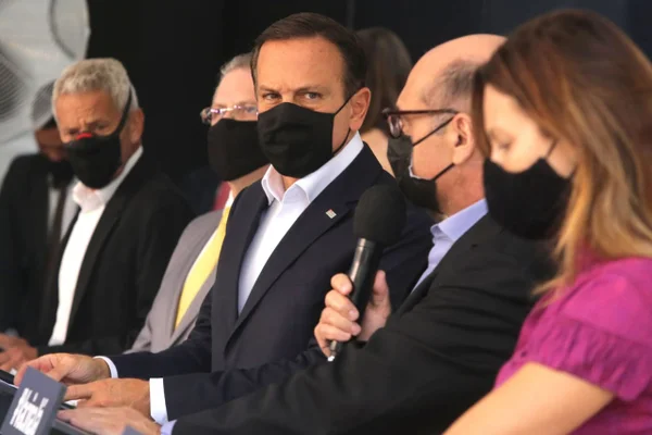 João Doria em coletiva de imprensa