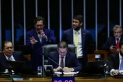 O presidente da Câmara, Hugo Motta