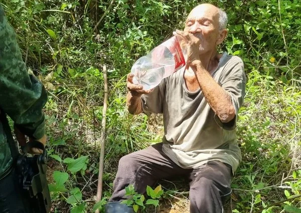 Vídeo: idoso desaparecido há quase 3 dias em mata é encontrado