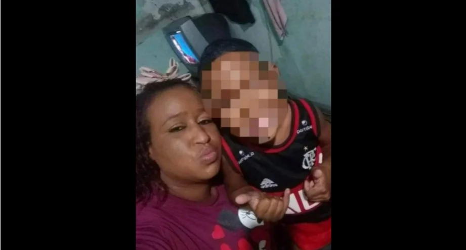 Darah Moreira com o filho Darah Moreira com o filho