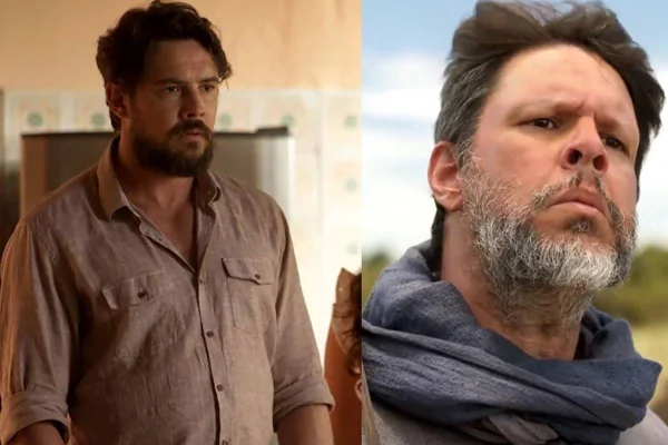 Montagem colorida de José Mendes e Fubá Mimoso, personagens da novela Mar do Sertão - Metrópoles