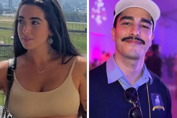 Montagem feita a partir de fotos das redes sociais de Giovanna e Leo Bittencourt - Metrópoles