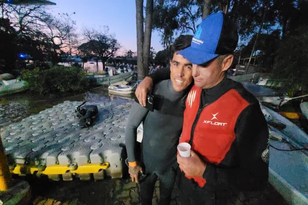 Imagem colorida de Jonathan Lutz e Ricardo Kjellin no RS - Metrópoles