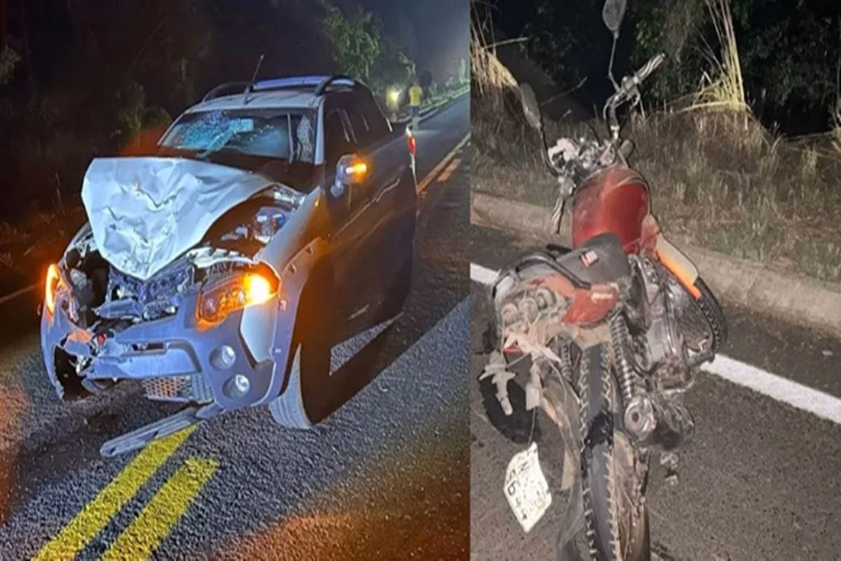Acidente-em-Caldas-Novas Grave acidente entre carro e moto deixa 2 mortos perto de Caldas Novas