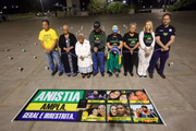 Manifestantes pró-anistia realizam, na noite desta segunda-feira (28/7), uma vigília na Torre de TV, em Brasília, em prol dos presos pelos atos de 8 de Janeiro
