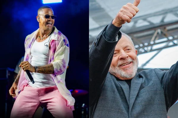 Montagem com fotos de Léo Santana e Lula - Metrópoles