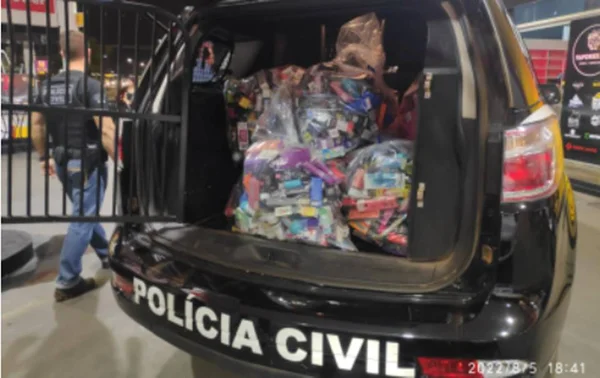 cigarros eletrônicos apreendidos