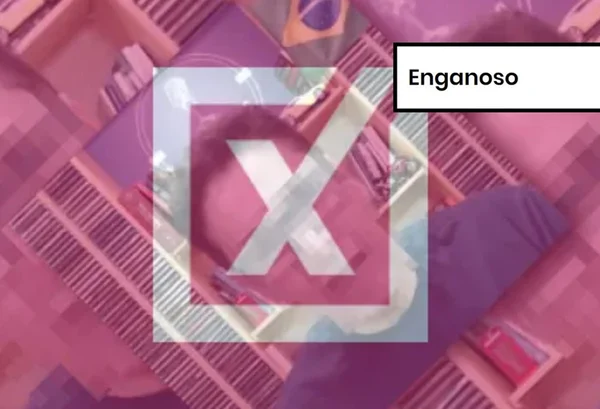 Imagem colorida de post enganoso