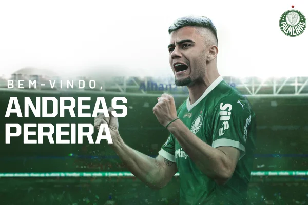 Palmeiras anuncia a contratação de Andreas Pereira