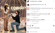 O perfil foi além e criou uma foto falsa de Zé Felipe pedindo Ana Castela em casamento