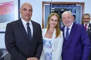 O ministro Alexandre de Moraes, Viviane Barci e Lula