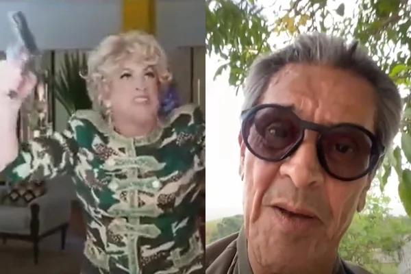 Montagem com imagens de Paulo Gustavo e Roberto Jefferson