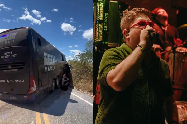 Cantor Kelvy Pablo sofre acidente de ônibus - Metrópoles