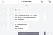 Mensagem enviada à motorista de aplicativo propõe sexo oral à trabalhador