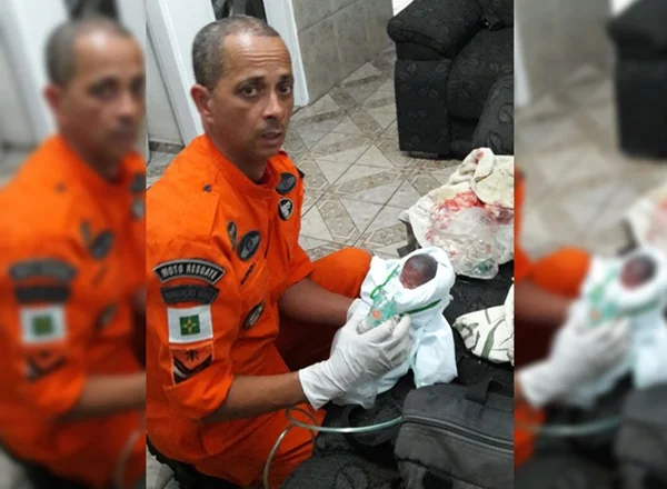 Bombeiro faz parto de grávida que não sabia de gestação e salva bebê