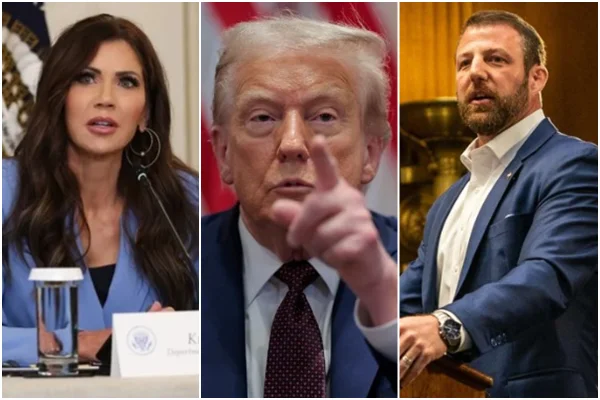 Kristi Noem, Trump, Markwayne Mullin - Metrópoles