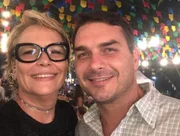 Rogéria e seu filho, Flávio Bolsonaro Rogéria e seu filho, Flávio Bolsonaro