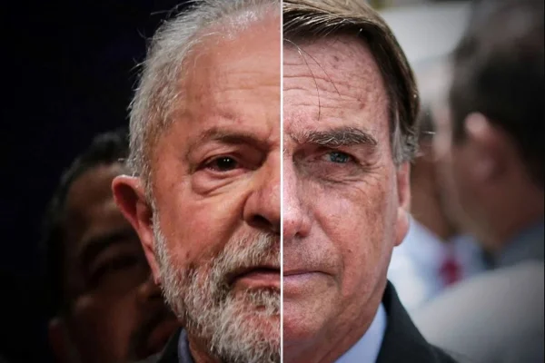 Rostos de Lula e Bolsonaro mesclados - Metrópoles
