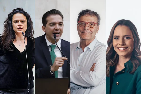 Da direita para a esquerda: Janaína Paschoal, Rubinho Nunes, Nabil Bonduki e Zoe Martínez, vereadores candidatos a deputado estadual