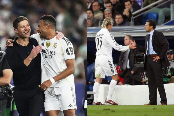 Foto colorida de Xabi Alonso e Luxemburgo - Metrópoles