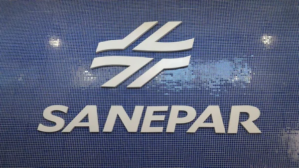 Logo da Sanepar, empresa de água e saneamento do Paraná