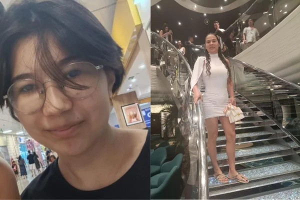 Montagem colorida com fotos de uma pré-adolescente e uma mulher, que são mãe e filha e foram encontradas mortas na zona sul de São Paulo - Metrópoles