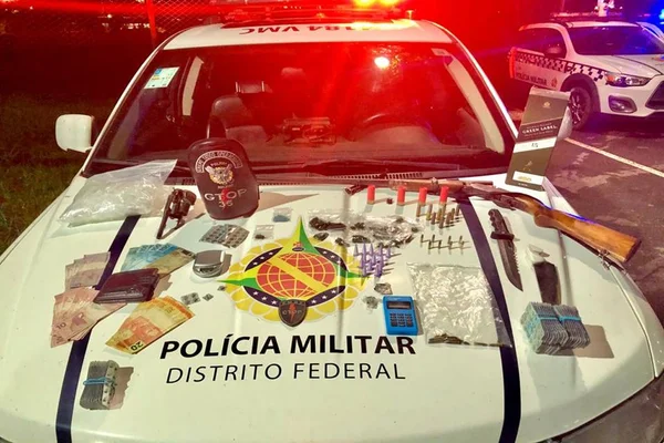 Traficante é preso com grande quantidade de drogas e armas no DF