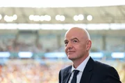 Gianni Infantino durante a disputa da Copa do Mundo Gianni Infantino durante a disputa da Copa do Mundo