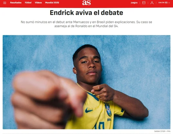 Jornal espanhol compara situação de Endrick com a de Ronaldo em 1994 - destaque galeria Jornal espanhol compara situação de Endrick com a de Ronaldo em 1994 - destaque galeria