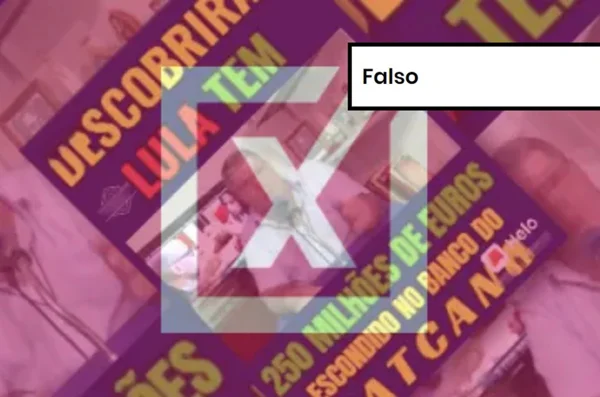 Imagem colorida de post enganoso sobre Lula