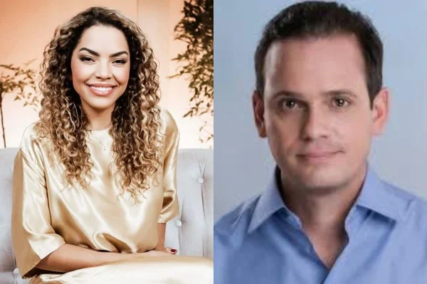 A prefeita de Bauru, Suéllen Rosim (PSD), e o presidente do Departamento de Água e Esgoto (DAE) de Bauru, Renato Purini