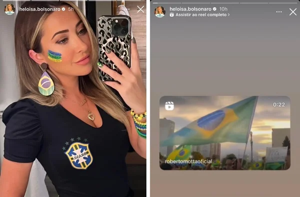 Do Qatar, nora de Bolsonaro posta vídeo de manifestantes em Brasília