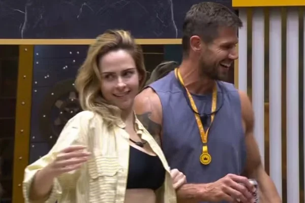 Imagem colorida de Ana Paula e Jonas no BBB 26 - Metrópoles