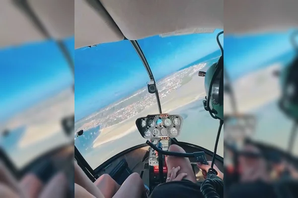 Ostentação: "emergente do tráfico" faz vídeo viajando de helicóptero