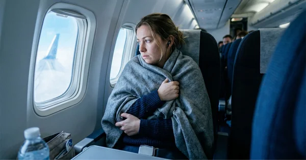 com frio no avião