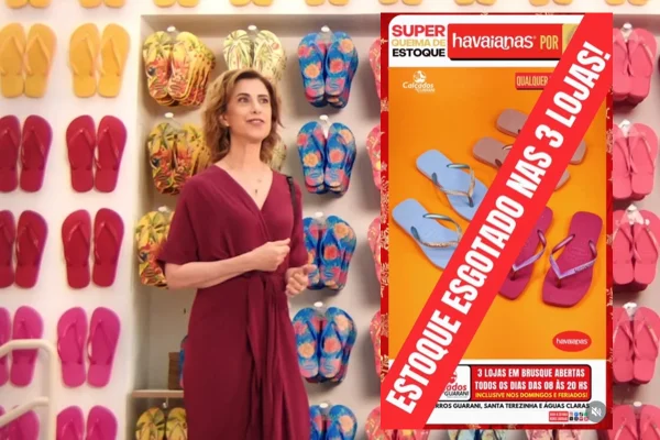 Fernanda Torres em propaganda da Havaianas - Metrópoles
