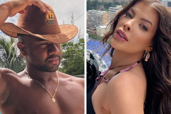 Montagem feita a partir de fotos das redes sociais de Jaquelline e Davi Brito - Metrópoles