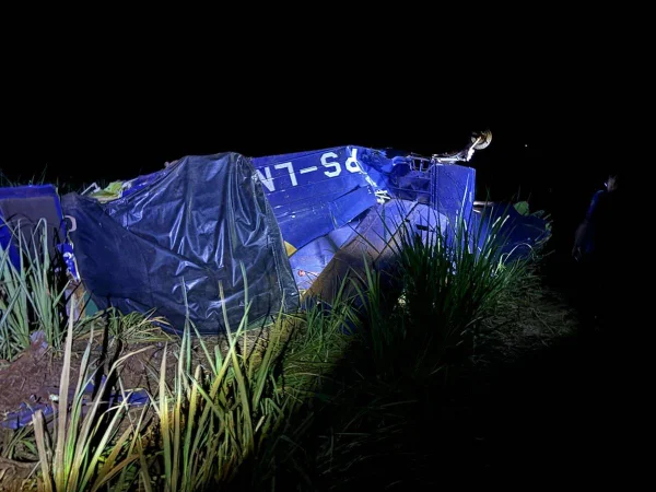 imagem colorida aviao cai serranopolis goias