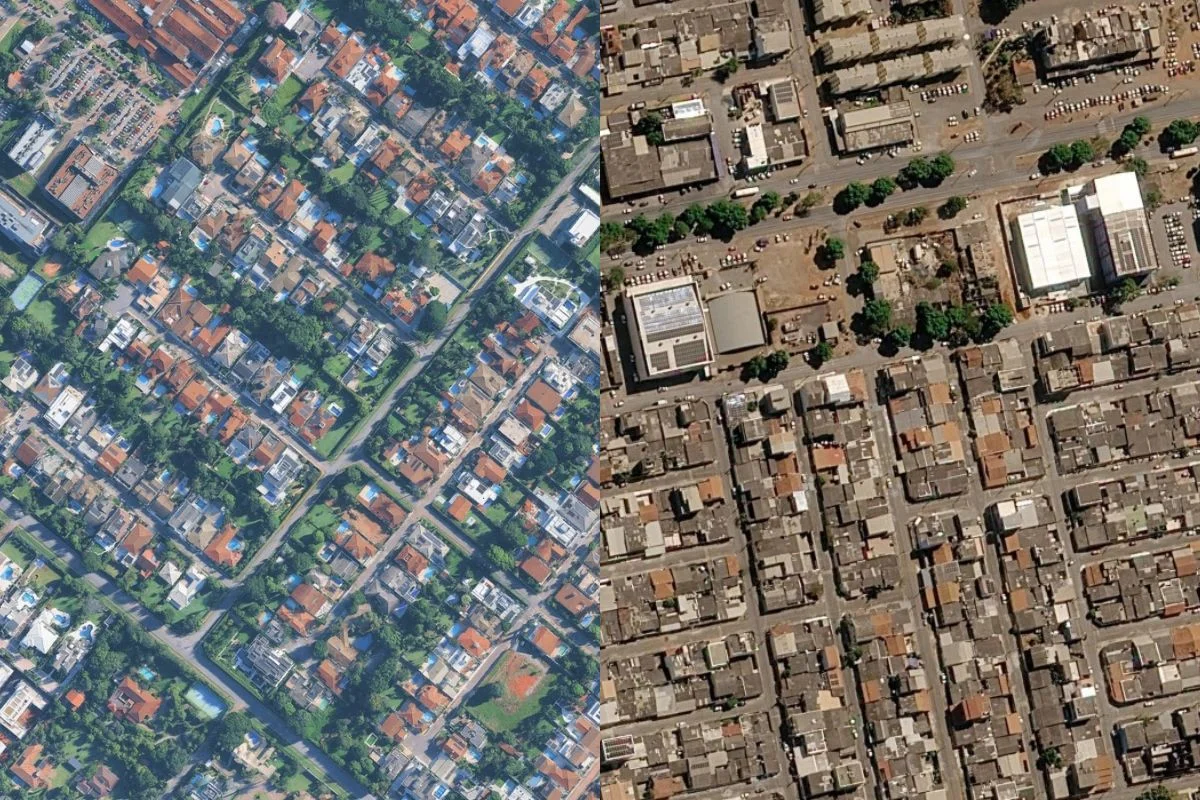 Comparativo de arborização do Lago Sul com Santa Maria Comparativo de arborização do Lago Sul com Santa Maria