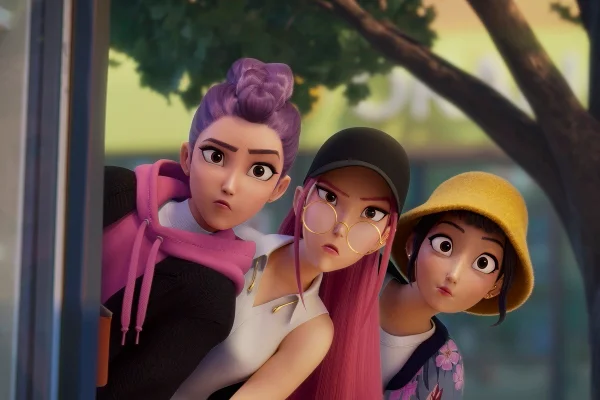 Zoey, Rumi e Mira em Guerreiras do K-Pop