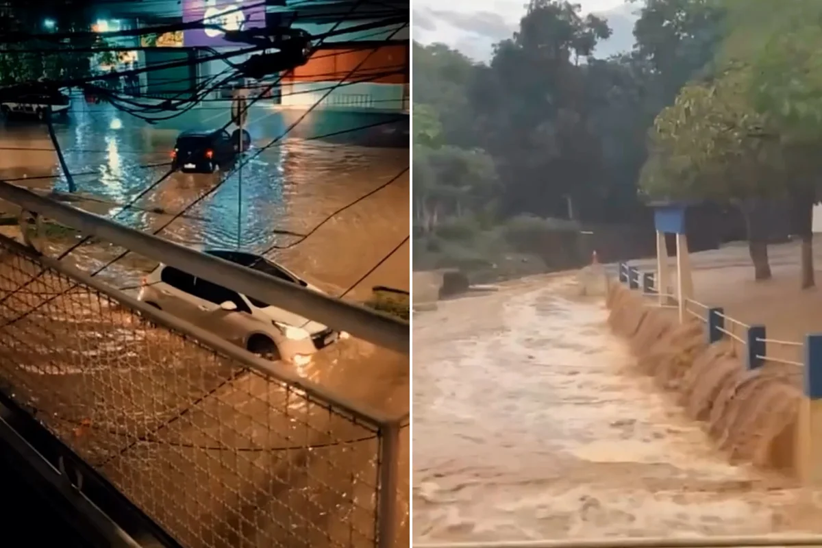 Defesa Civil alerta para mais chuva forte em BH após temporal alagar ruas