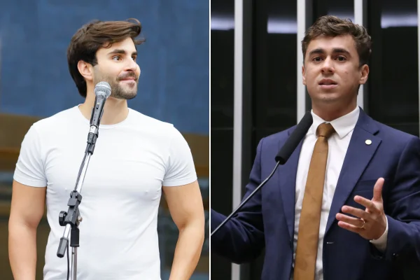 Vereador Pedro Rousseff e deputado federal Nikolas Ferreira