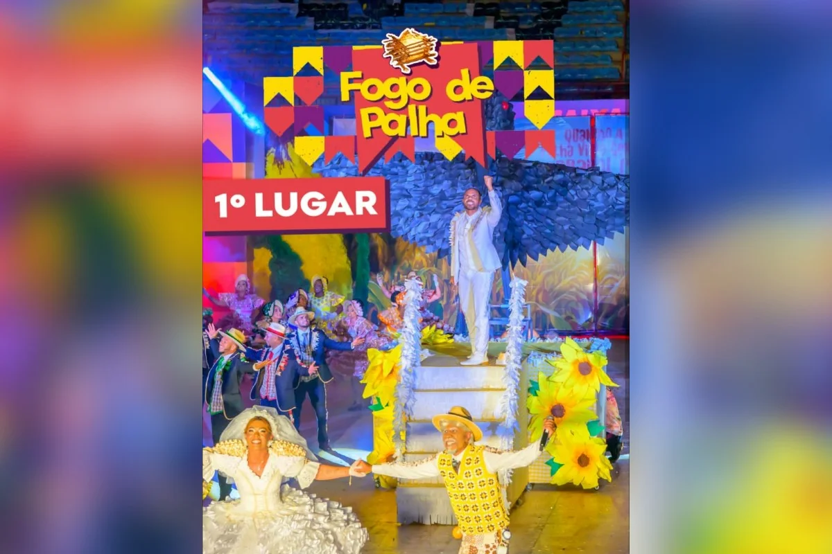 Fogo de Palha, campeã do Grupo Especial do Arraial de Belô 2026 Fogo de Palha, campeã do Grupo Especial do Arraial de Belô 2026